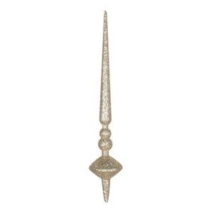 New Vickerman Christmas Ornament Finial 12” glitter champagne
